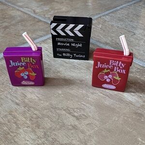 American Girl Bitty Baby Juice Box Set - Move Night Purple, Red & Black